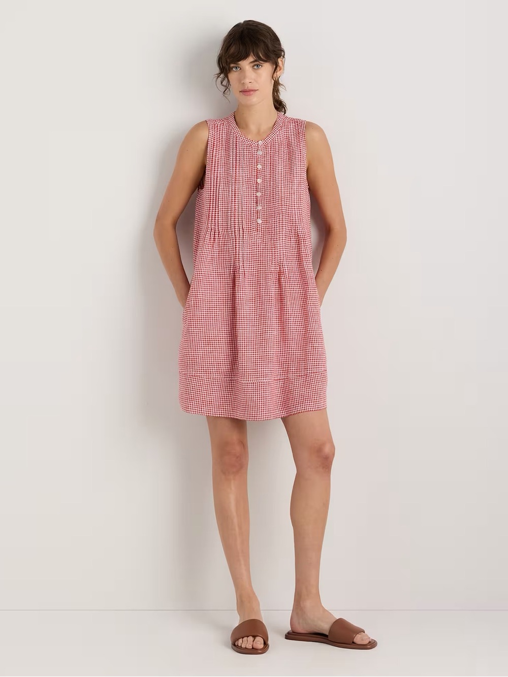Quince 100% European Linen Sleeveless Swing Dress Size Small